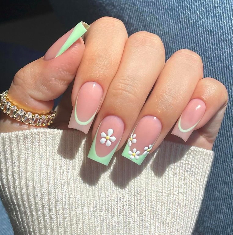 spring nails, cute spring nails, cute spring nails short, cute spring nails simple, cute spring nails acrylic, cute spring nails acrylic square, cute spring nails 2024, cute spring nail art, cute spring nail ideas, cute spring nail designs, floral nails, green nails