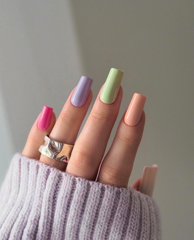 spring nails, cute spring nails, cute spring nails short, cute spring nails simple, cute spring nails acrylic, cute spring nails acrylic square, cute spring nails 2024, cute spring nail art, cute spring nail ideas, cute spring nail designs, rainbow nails, pastel nails