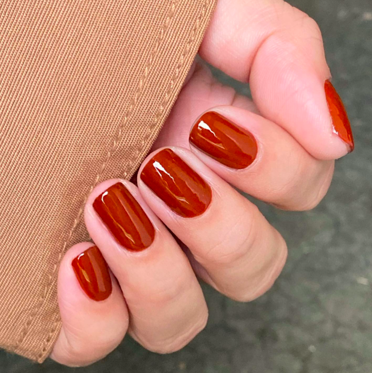 30 Stunning Burnt Orange Nails Perfect For Fall Prada Pearls