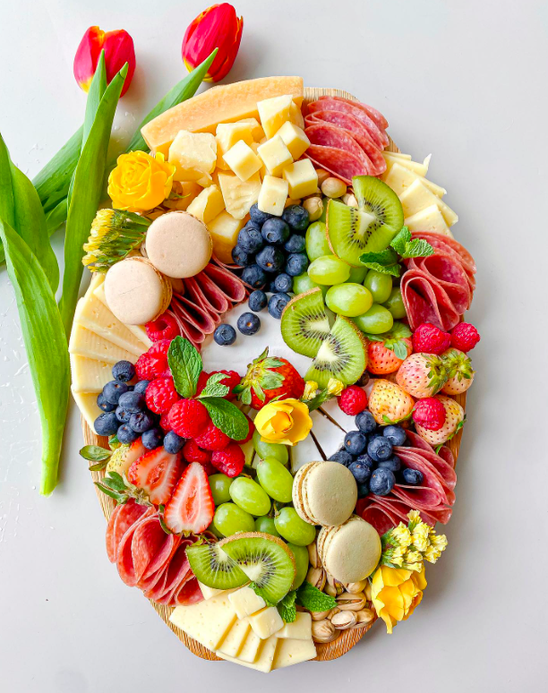 spring charcuterie board, spring cheese board, spring charcuterie board ideas, spring charcuterie, spring appetizer ideas, spring charcuterie board ideas simple, spring charcuterie ideas, spring charcuterie board aesthetic