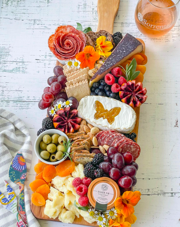 spring charcuterie board, spring cheese board, spring charcuterie board ideas, spring charcuterie, spring appetizer ideas, spring charcuterie board ideas simple, spring charcuterie ideas, spring charcuterie board aesthetic, butterfly charcuterie board
