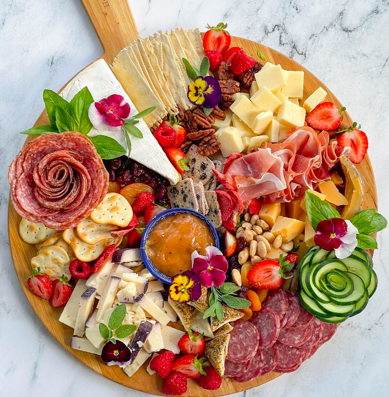 spring charcuterie board, spring cheese board, spring charcuterie board ideas, spring charcuterie, spring appetizer ideas, spring charcuterie board ideas simple, spring charcuterie ideas, spring charcuterie board aesthetic