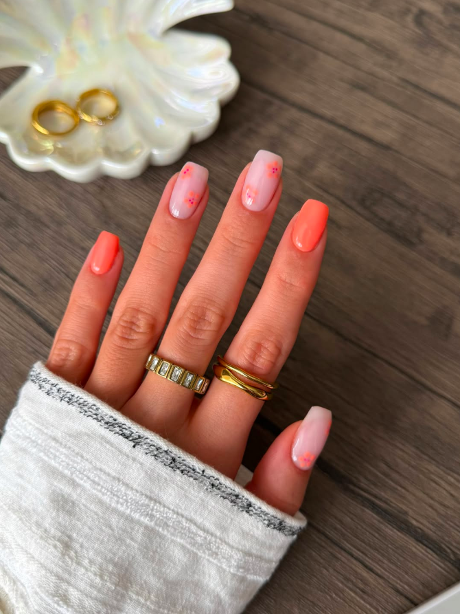 summer nails, summer nails 2026, summer nail ideas, summer nail designs, summer nails simple, summer nails colorful, bright nails, floral nails, summer floral nails