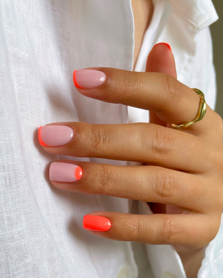 summer nails, summer nails 2026, summer nail ideas, summer nail designs, summer nails simple, summer nails colorful, bright nails, orange summer nails