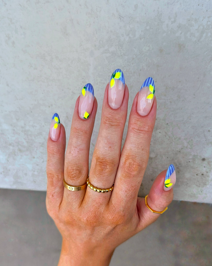 summer nails, summer nails 2026, summer nail ideas, summer nail designs, summer nails simple, summer nails colorful, bright nails, lemon nails, french nails