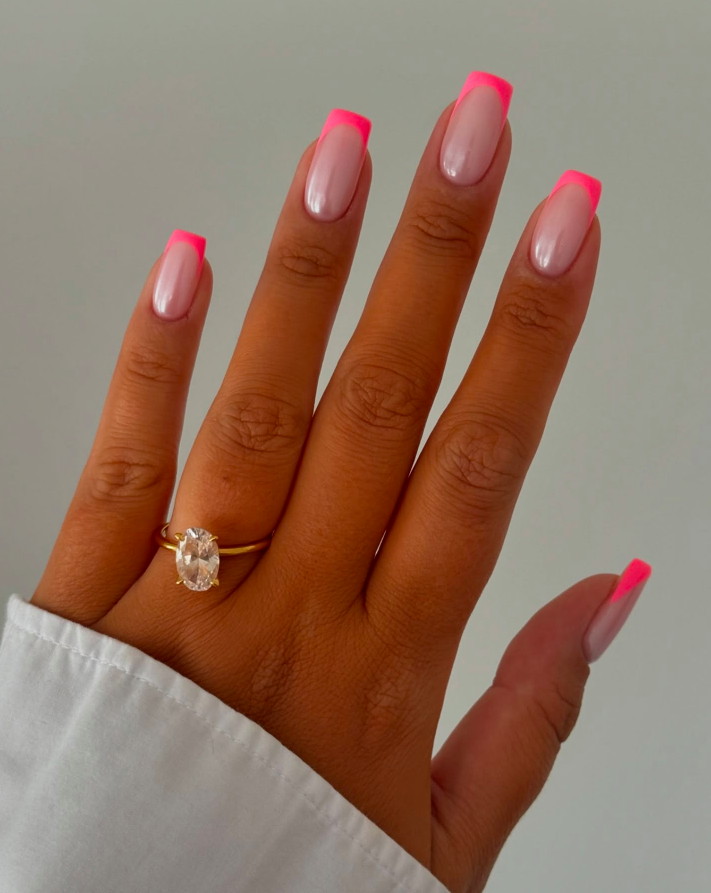 summer nails, summer nails 2026, summer nail ideas, summer nail designs, summer nails simple, summer nails colorful, bright nails, hot pink nails, summer french nails