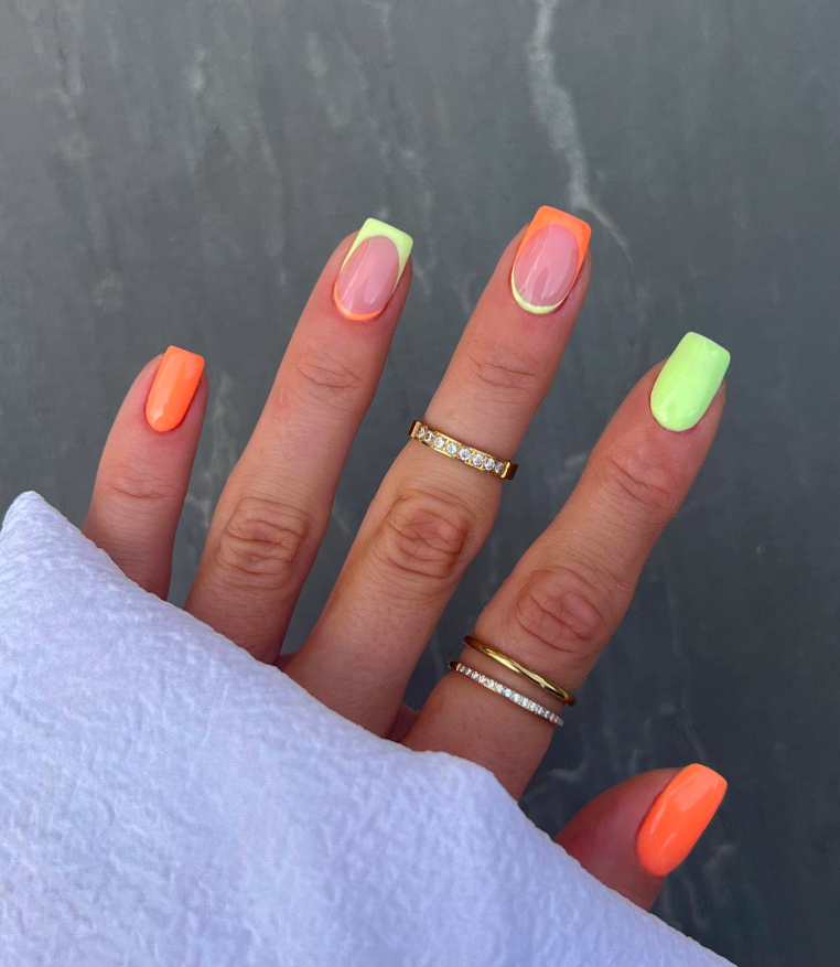 summer nails, summer nails 2026, summer nail ideas, summer nail designs, summer nails simple, summer nails colorful, bright nails, neon nails